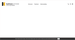 Desktop Screenshot of kaufmannzimmerei.at